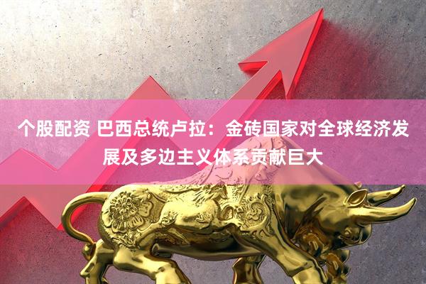 个股配资 巴西总统卢拉：金砖国家对全球经济发展及多边主义体系贡献巨大